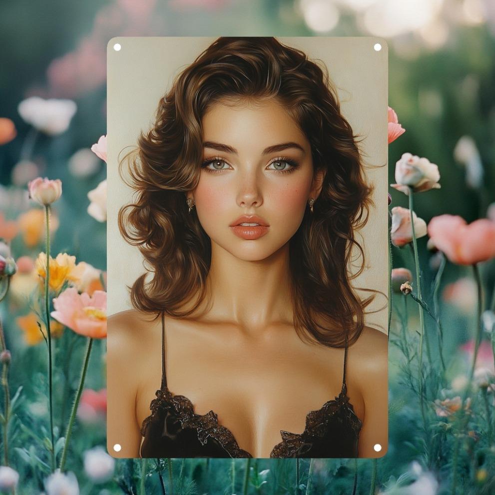 Royal Portrait Aluminum Wall Art - Elegant Vintage Decor for Living Room, Bedroom, Office Gallery Wall