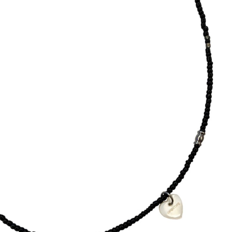 OPENTYPE Black Seed Hematite Necklace (BLACK)