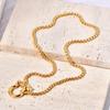Mariasz Minimalist Stainless Steel Necklaces For Women Carabiner Horseshoe Screw Lock Collar Rope Chain Vintage Jewelry Gift