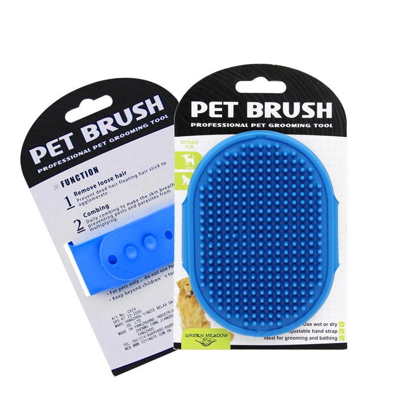 Pet Bath & Massage Brush for Dogs and Cats - Hair Cleaning & Removal