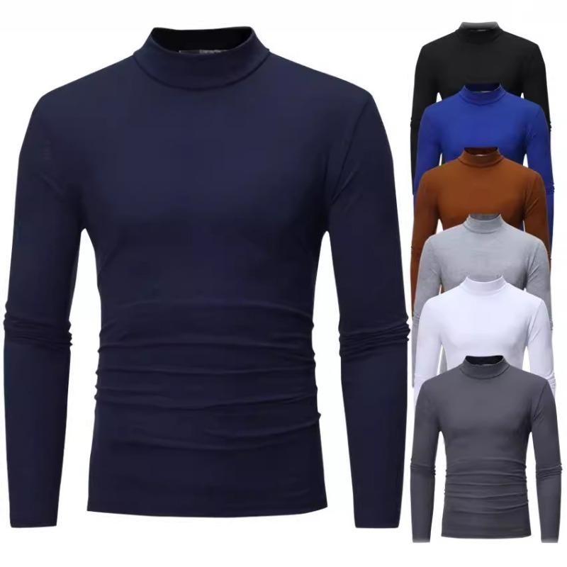 

Men’s Slim Fit Mock Neck Long Sleeve T-Shirt M