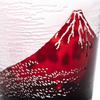 Taiburo Edo Glass Red Fuji and Wave Fuji with Cherry Blossoms Pair of Cups and Gift Made in Japan [Official Studio] - (Red Blue) TB022-204R_206B,