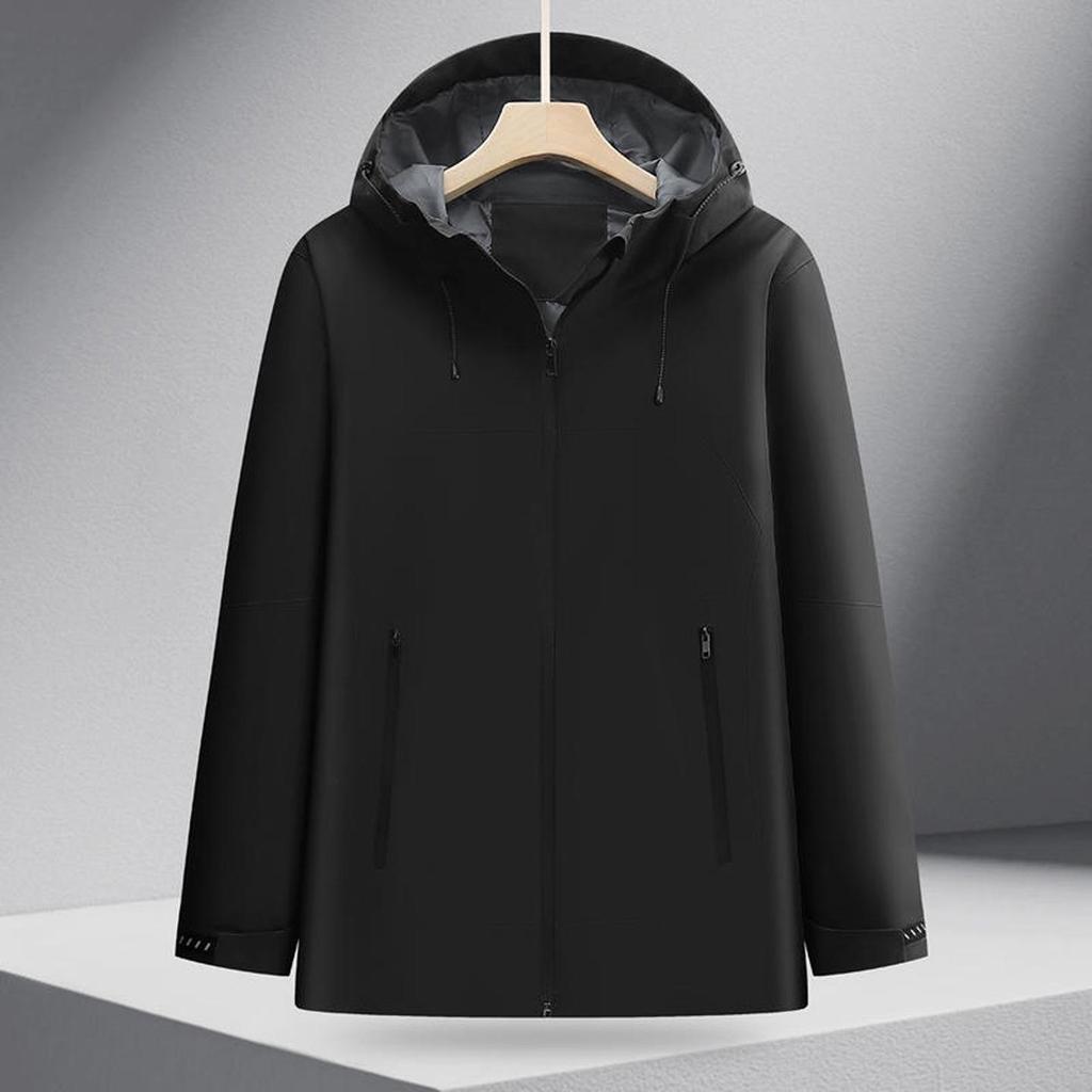 Lightweight Anti-static Hooded Windbreaker: Outdoor Windproof Waterproof Jacket with Optional Embroidered Logo for Uniforms