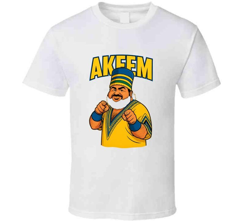 Akeem The Dream Retro Wrestling Caricature Unisex T-Shirt L
