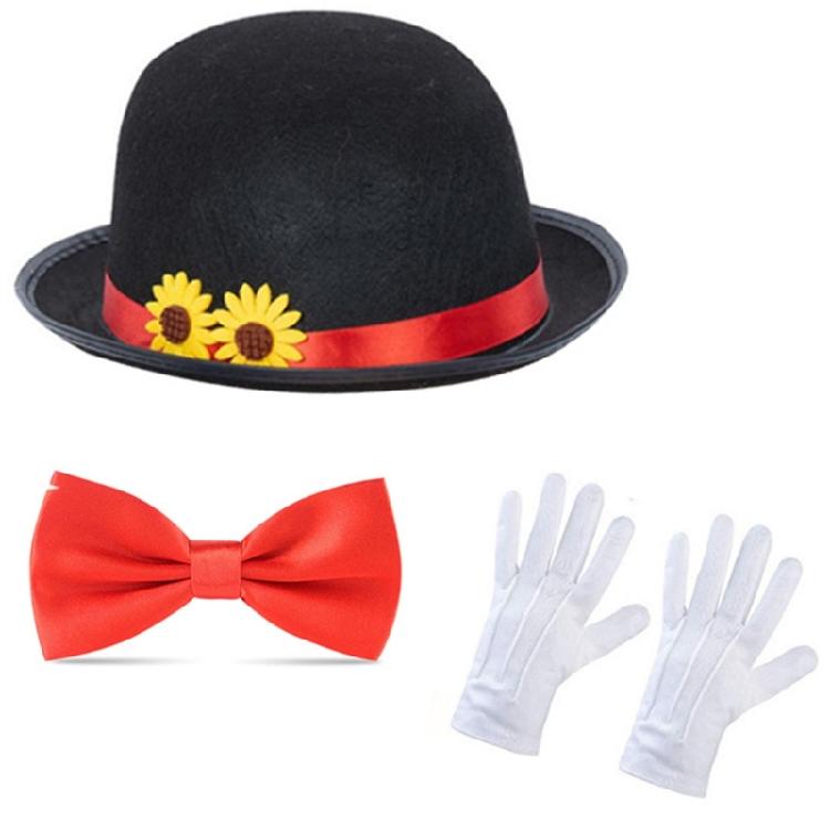 Halloween Cosplay Magier Melone Handschuhe für Festival Feier Rollenspiel Kostüm Magische Show Anzieh Anzug