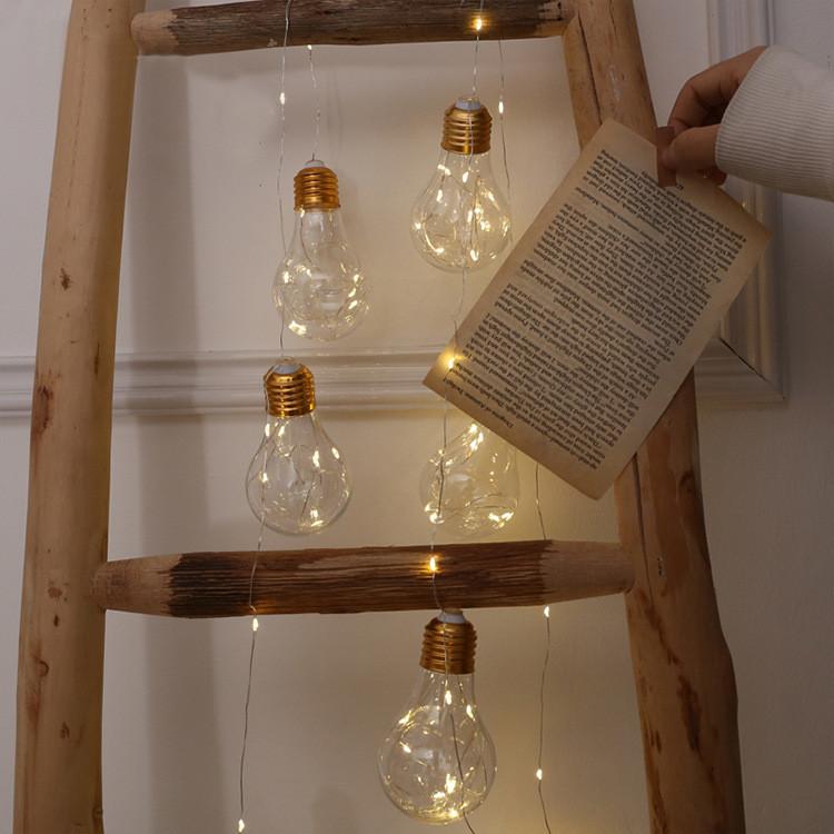 Christmas Tree Decoration Lights With Illuminated Bulb And Star For Holiday Festive Decor