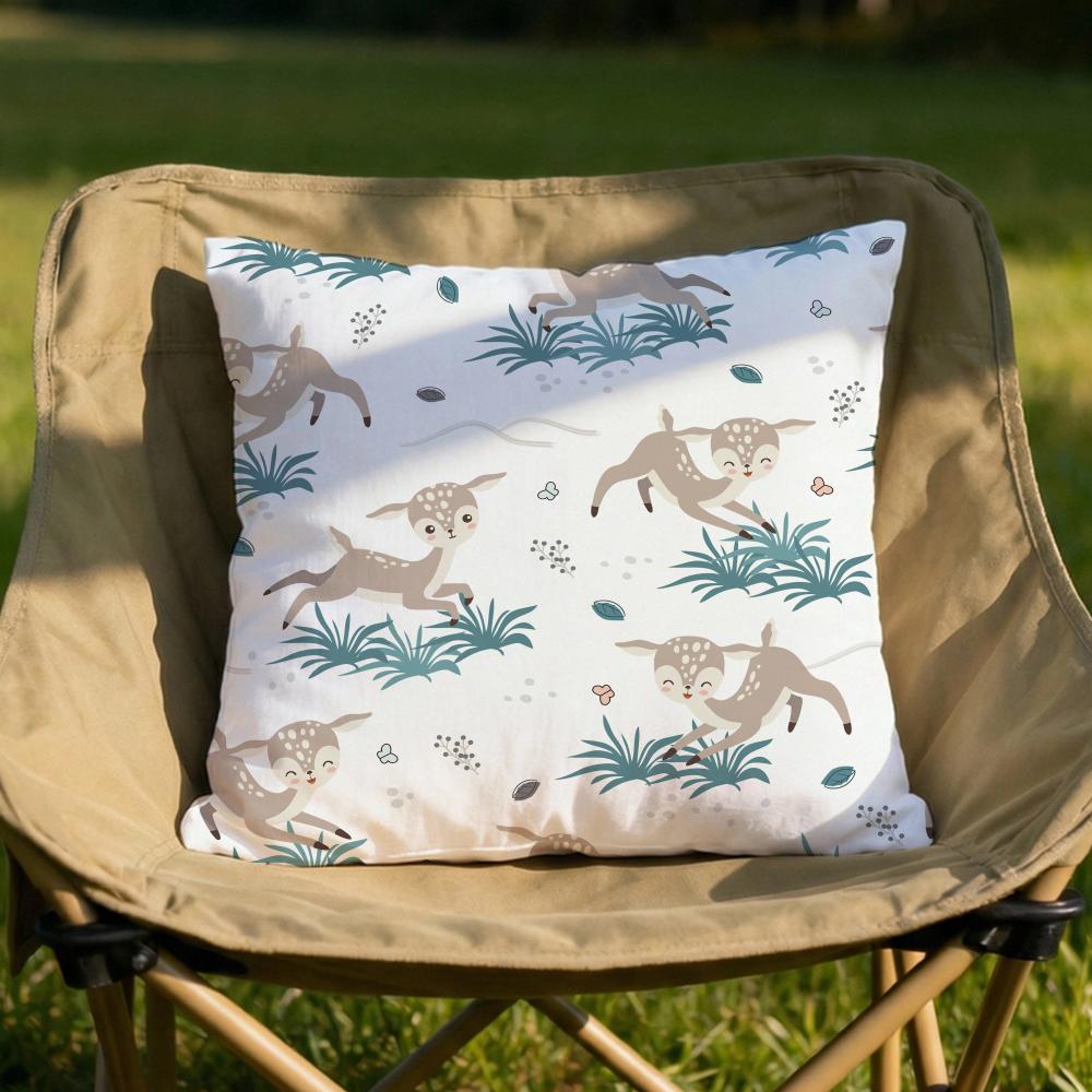 Forest Animals Printed Cushion Cover Soft Reversible  Durable Pillow Cover  MultiScene Use for Home  Car Daily Comfort