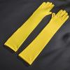 Women Long Spandex Multicolor Solid Retro Cosplay Stage Performance High Stretch Breathable Gloves Drive Cycling