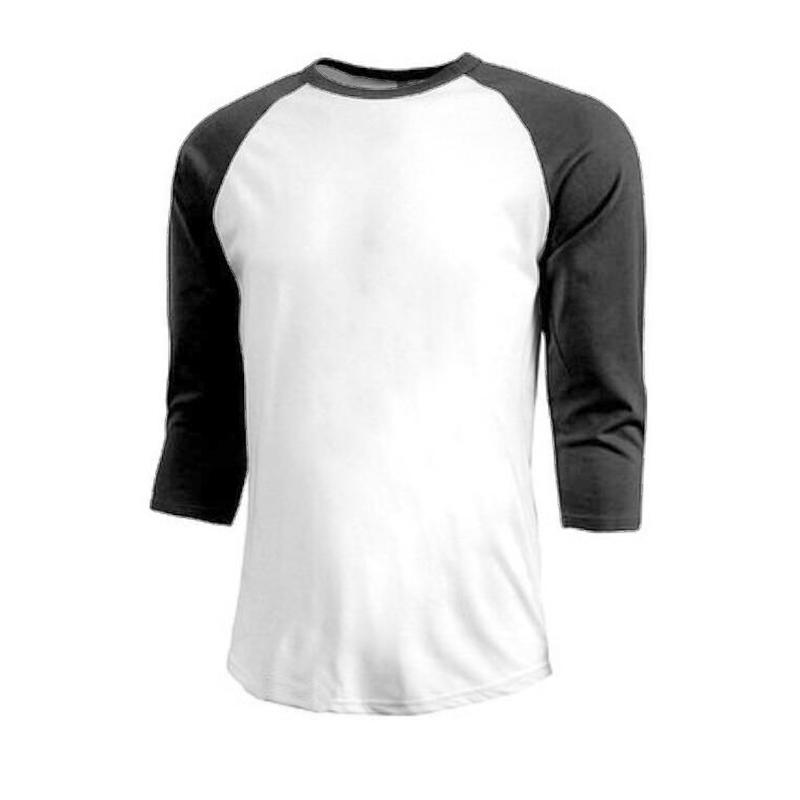 

Three Quarter Raglan Sleeve Running T-shirts Mens Spring Autumn Cotton Patchwork Silm Fit Fitness T Shirt Sports Gym Clothing XXL білий