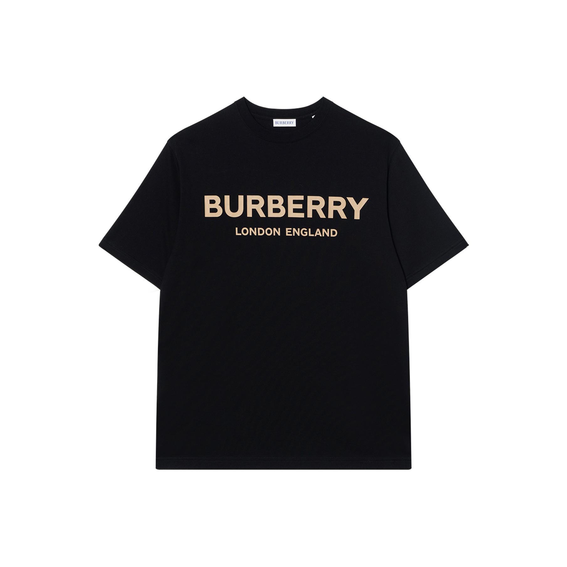 Burberry T-Shirts Men`s Black Crew Neck