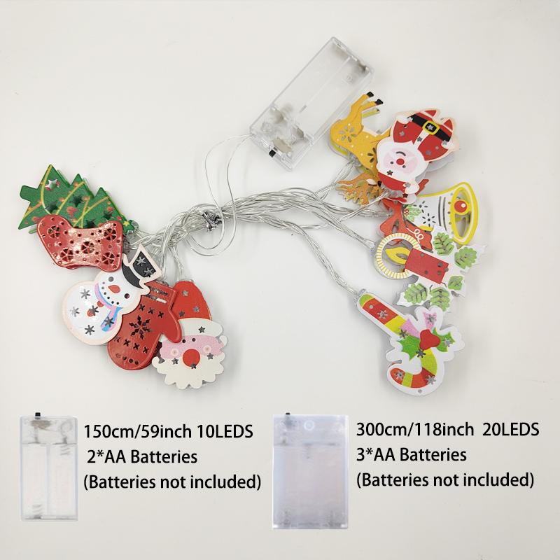 Christmas Tree LED String Light 1.5M 10LED Xmas Hanging Lamp Fairy Light Garland Home Decoration Ornament 2025 New Year Gifts