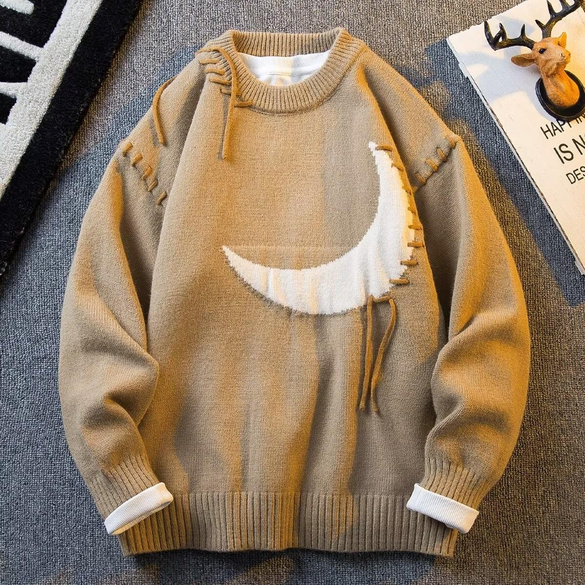 Men s Thick Knit Sweater - Autumn/Winter, Loose Fit, Teen Style 2XL