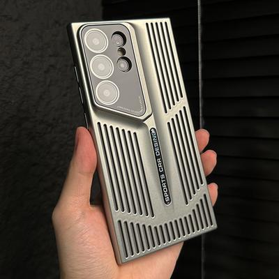 Capa de Dissipação de Calor de Luxo Para Samsung Galaxy S25 S24 Ultra S23 Plus S22 Respirável Resfriamento Titânio À Prova de Choque Capa Protetora