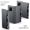 Leather Small Window Display With Smart Hibernation Holster Case For Huawei Mate X6 Fleece Lining Protect Cover