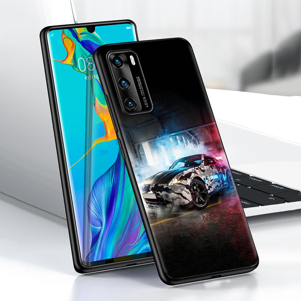 

Крутой чехол со спортивным автомобилем для Huawei P30 P Smart Z P40 Lite E P20 Y6 Y7 Y9 2019 Honor 8X Play 9A 50 20 9X Pro, черный мягкий чехол для телефона Huawei P30