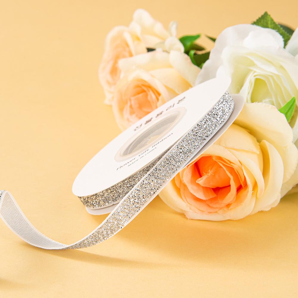 Handmade Gold Velvet Ribbon Bow Hairpin for DIY Holiday Decorations & Floral Packaging