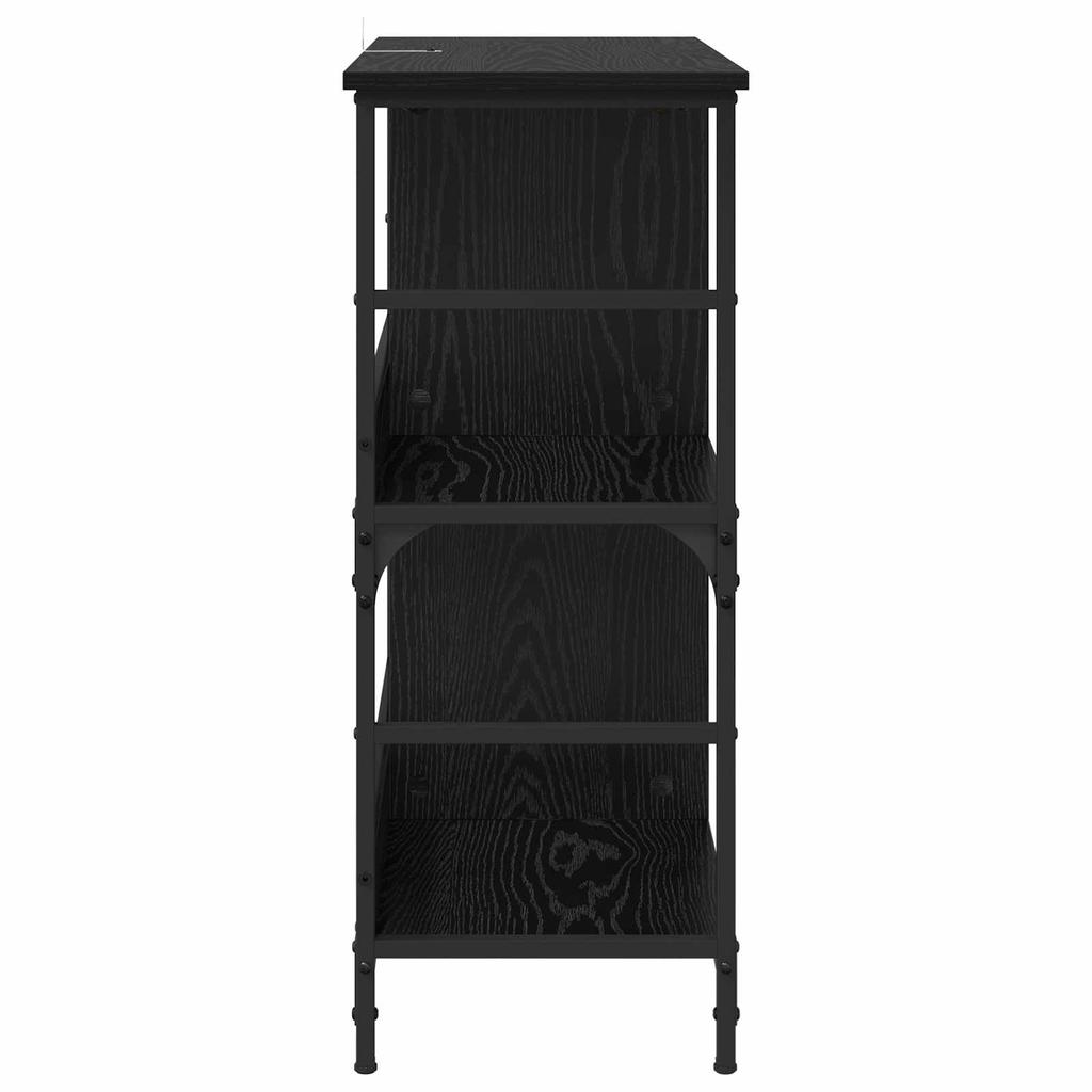Black Oak Effect Bookshelf 78.5 x 33 x 82 cm Particleboard