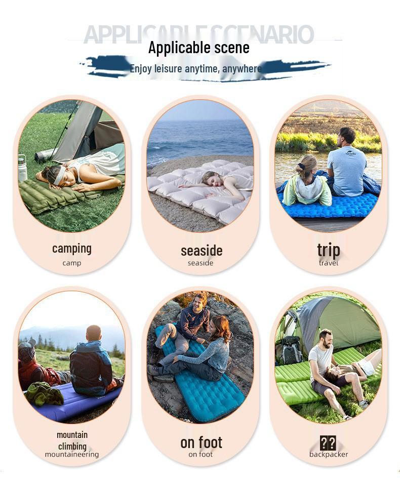 Lightweight TPU Inflatable Camping Mattress with Foot Pump - Portable Outdoor Pad for Hiking and Camping