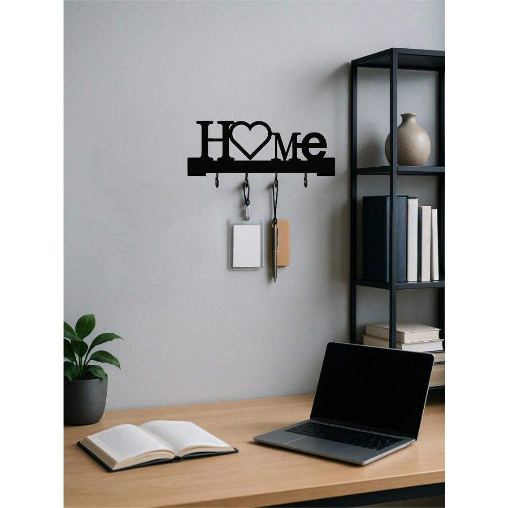 Iron Love Key Hanger No Drill Wall Mount Entryway Organizer Hook Rack