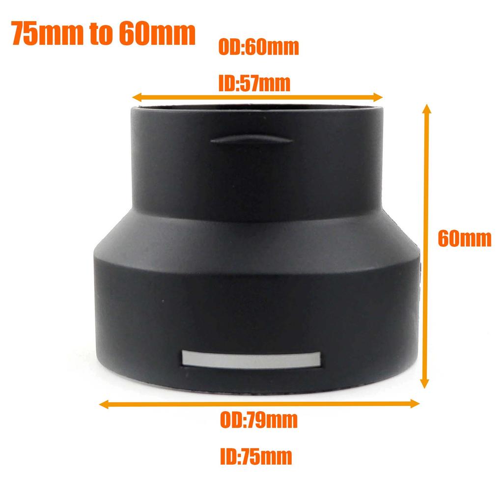 42to60mm 42to75mm 75to60mm Converter 42mm 60mm 75mm Diesel Heater Air Duct Ducting Connector Black For Car Truck VAN Camper
