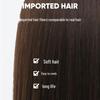 European & American Long Curly Wig with Natural Bangs