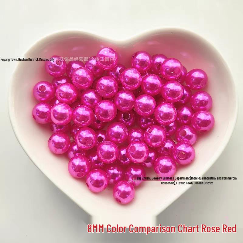 DIY Handmade Materials: 4-20mm Colored Round Loose Beads, ABS Imitation Pearls for Beading and Accessories