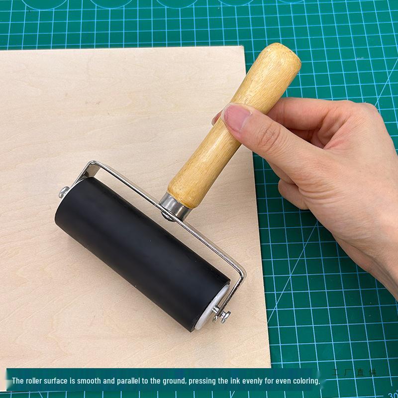 6cm Rubber Ink Roller Brush for Printmaking and Art Plate Rubbing
