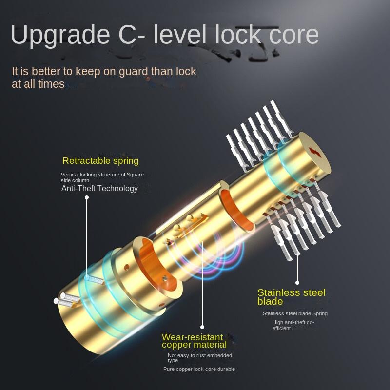 Car Steering Wheel Lock Anti-Theft Car Device Universal Fit Adjustable Length Clamp Double Hook Retractable Steering Lock With