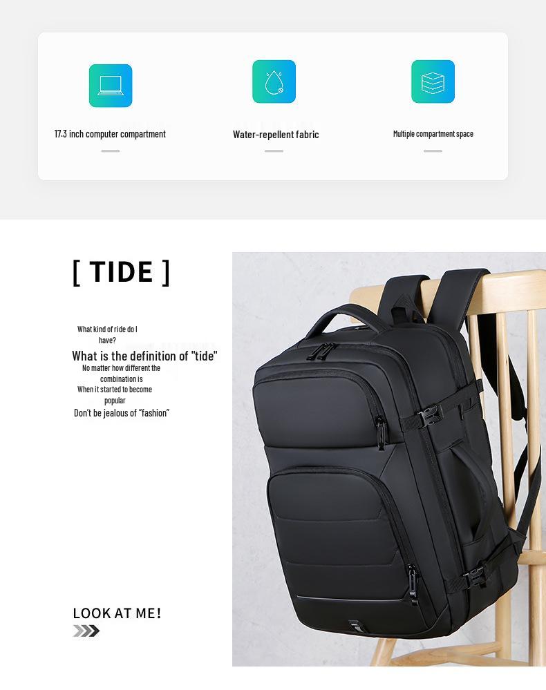 Expandable Waterproof Laptop Backpack with USB Charging for Men & Women – Business & Casual Use