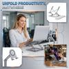 Verstellbarer Aluminium-Laptopständer mit integriertem magnetischem Handyhalter, tragbar, faltbar, Desktop-Erhöhung, kompatibel mit Laptops und Tablets