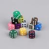10Pcs Colorful Dice Acrylic Round Corner Cubes Dot Drinking Game Dice Accessories
