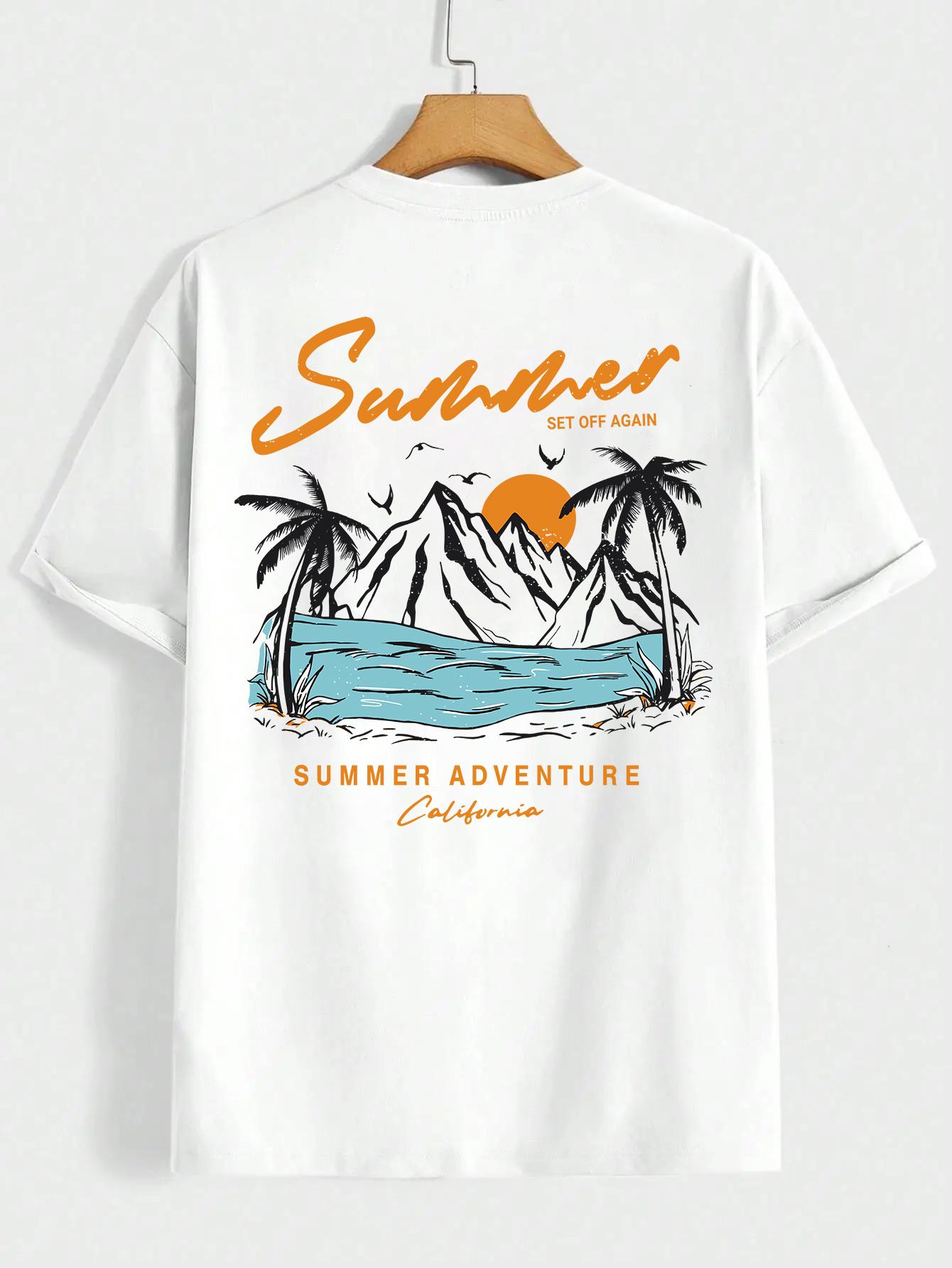 

New Arrival Unisexs Clothes Tee Shirt TShirts Unisex Tshirt for Unisex Ropa Hombre Summer Set Off Again Adventure California 71098 S