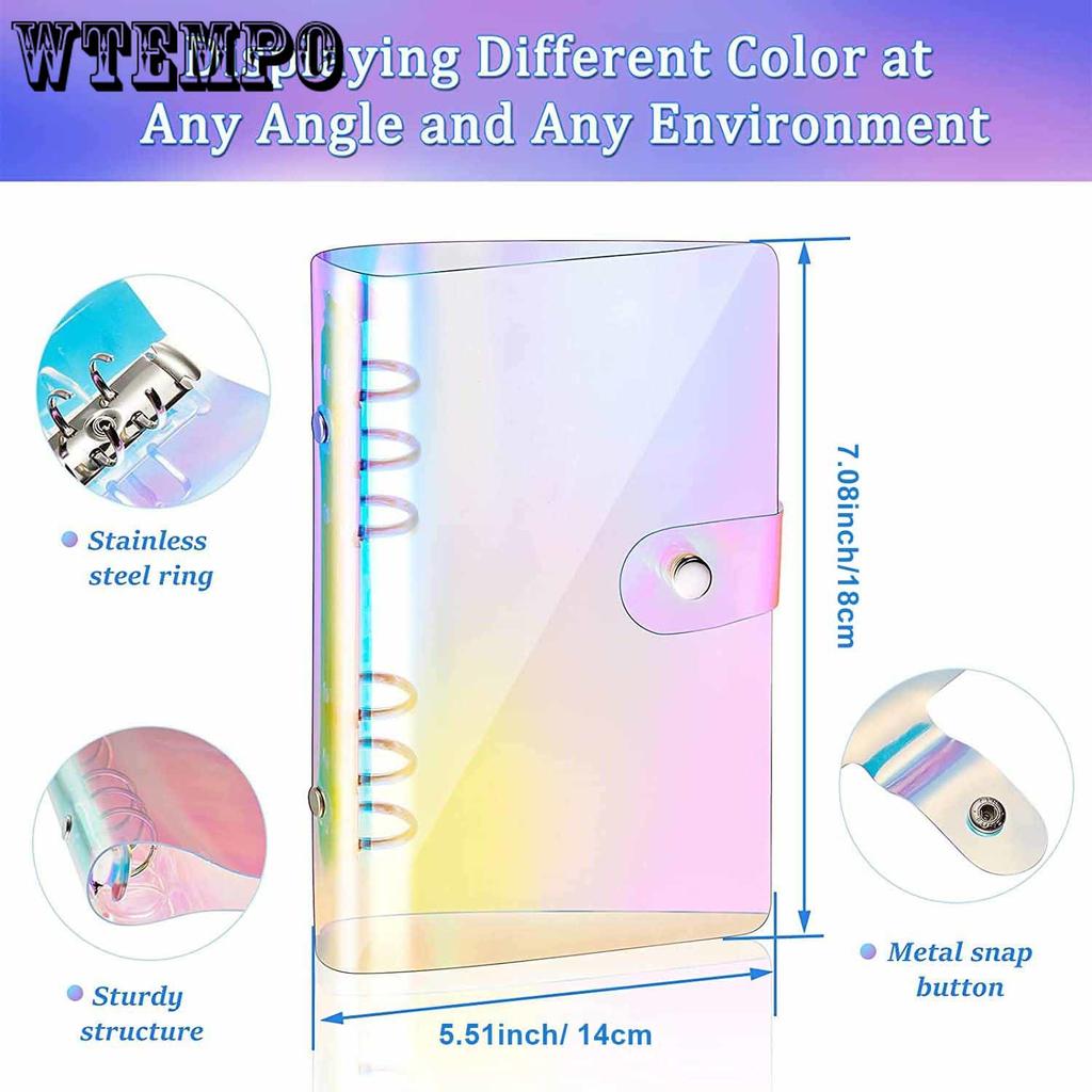 1 Piece Laser Folder Cover and Folder Pockets, Creative Flipbook, A6 Soft Shell Small Fresh Memo Diary (1 Flipbook Folder, 12 Flipbook Pockets)