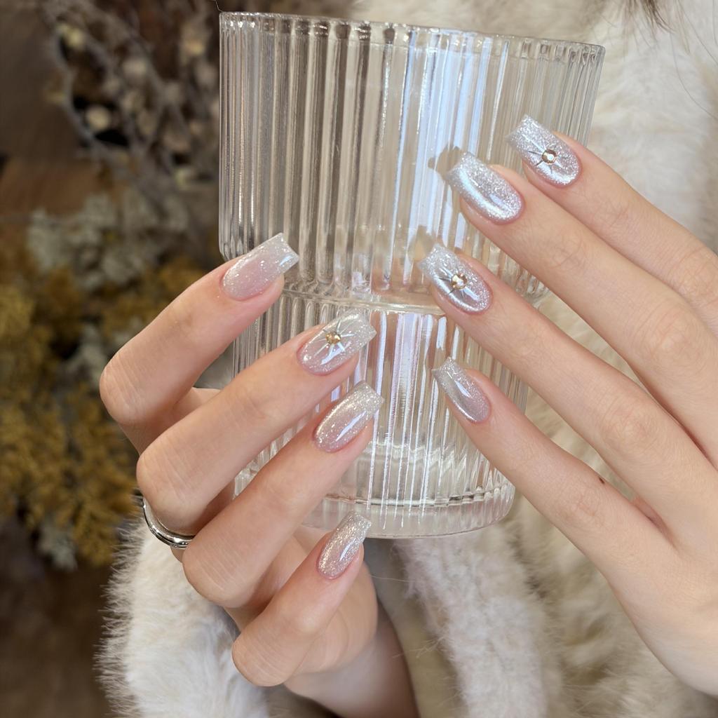 Flower Principal Damp Cat Eye Gel: Versatile Viral White Porcelain Glass Beads for Nail Whitening