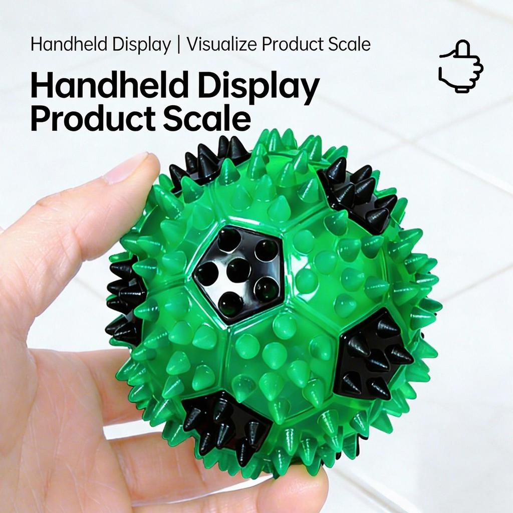 Haustierspielzeug - -beständiger TPR-Soundball - Selbstunterhaltungs- und Stressabbau-Spielzeug - Zahnbürsten- und Zahnreinigungsball