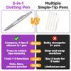 2PCS Nail Dotting Pen, 5-in-1 Nail Dotting Tool Ballpoint Pen Design Double End Nails Art Pens Dottings Tools Manicure Art Tools for Nails DIY Salon
