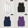 Felpa con cappuccio e zip da donna alla moda senza maniche per Primavera/Autunno