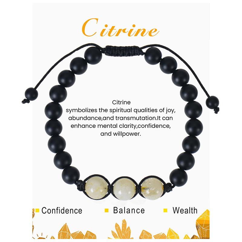 New Natural Stone Amethysts Bracelet with Card 8mm Pink Quartz Fluorite Beads Bracelet Adjustable for Women Men Couple