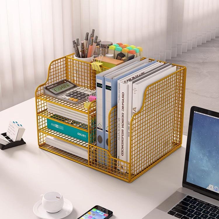 Multi-layer Desktop File & Bookshelf Organizer