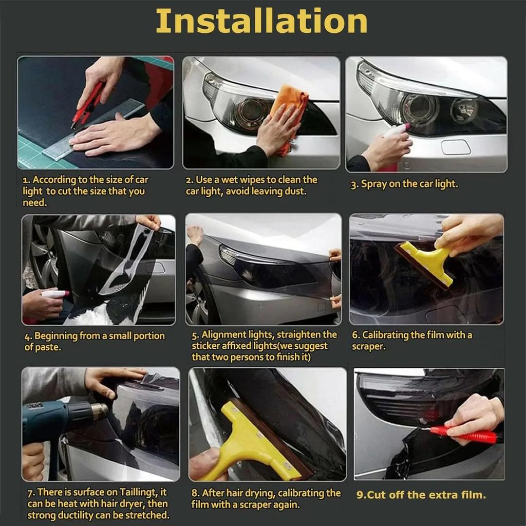 Car Lamp Chameleon Magic Color Changing Film Headlight Taillight Vinyl Car Goods Car Sticker Light Film Wrap Auto Accesorios New