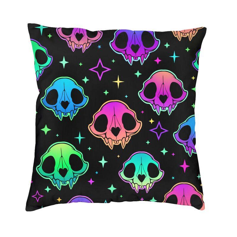 M Witch In Black Square Pillowcover Home Decor Occult Witchy Magic Cushions Throw Pillow For Car Double-Sided Printing