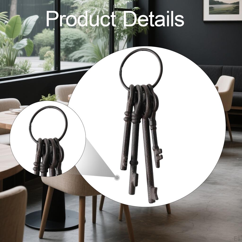 Antique Keys Set Vintage Cast Iron Heavy Duty Aesthetic for Birthday Party Favors