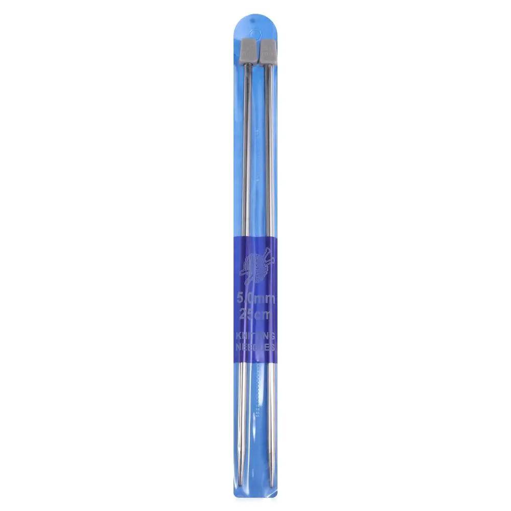 2Pcs/Set Stainless Steel Straight Knitting Needles DIY Sweater Weave Crochet Hooks Metal Crochet Knitting Tools Accessories