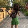 [The Wizard of Oz's New Long Dress Is Thin, Retro Is Thin, Green Temperament Vacation Hot Spring Wind Is White Swimsuit