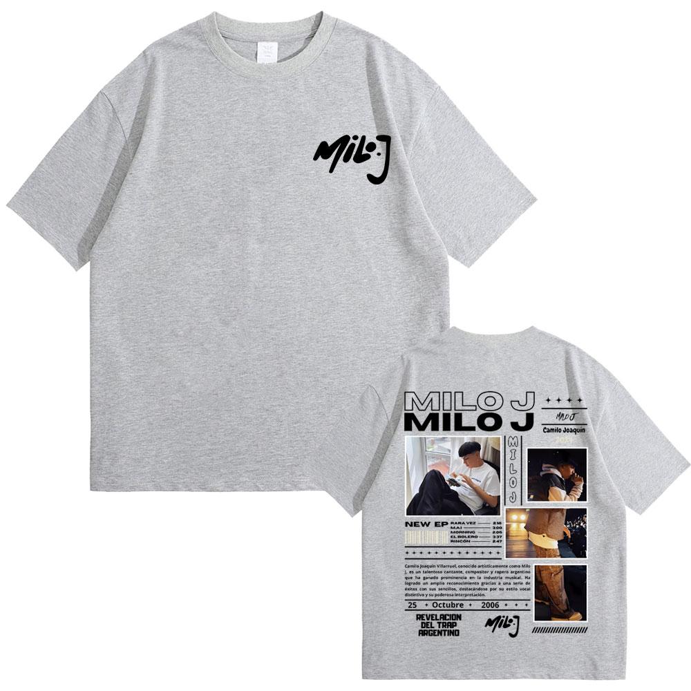 Rapper Milo J 111 Album Graphic T Shirt Men Women Hip Hop Fashion Oversized Short Sleeve Tshirt Men's Casual Pure Cotton T-shirt