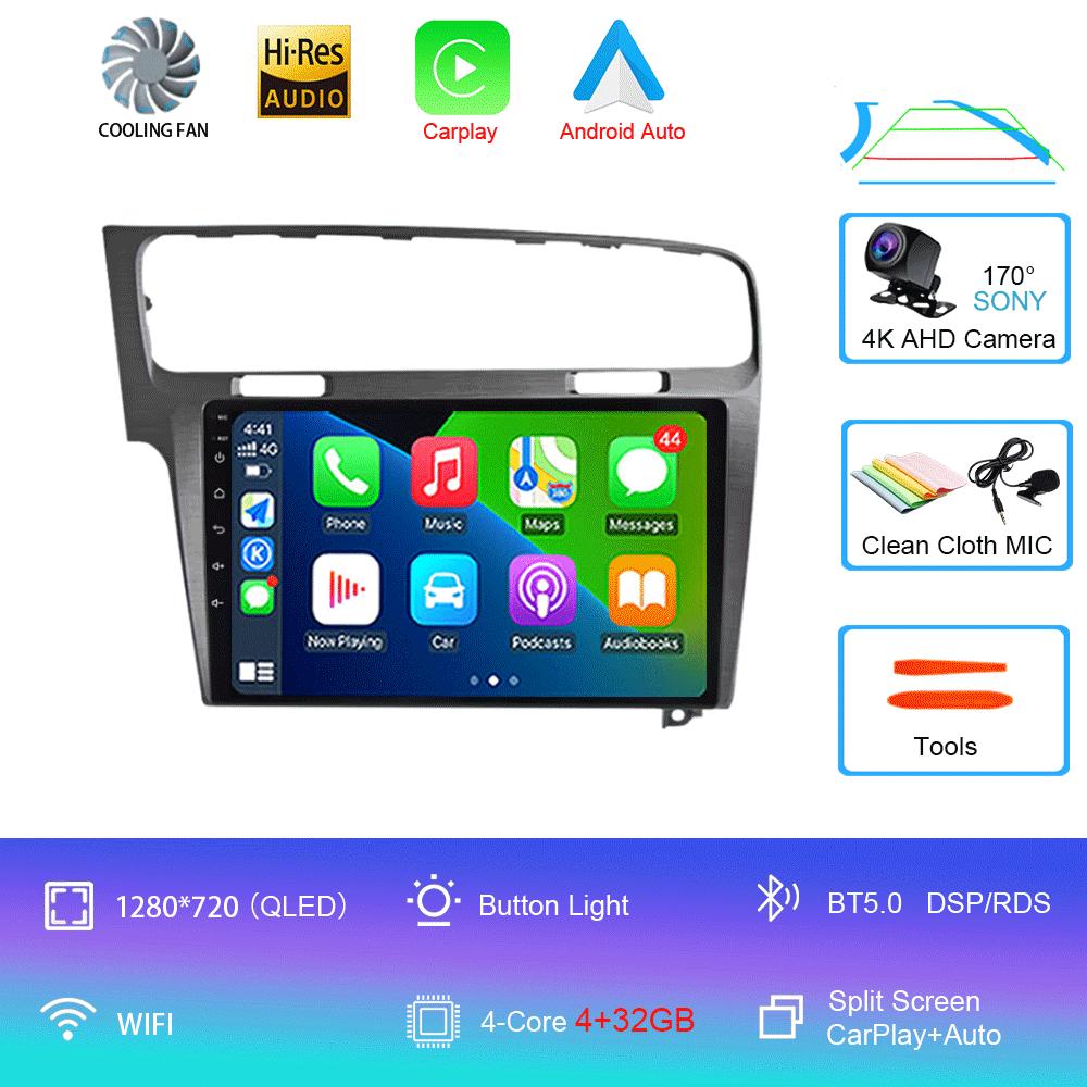 Android 14 For Volkswagen Golf 7 2013-2020 MK7 Car Radio Multimedia Video Player Navigation GPS 5G WIFI Carplay Auto 360 Camera