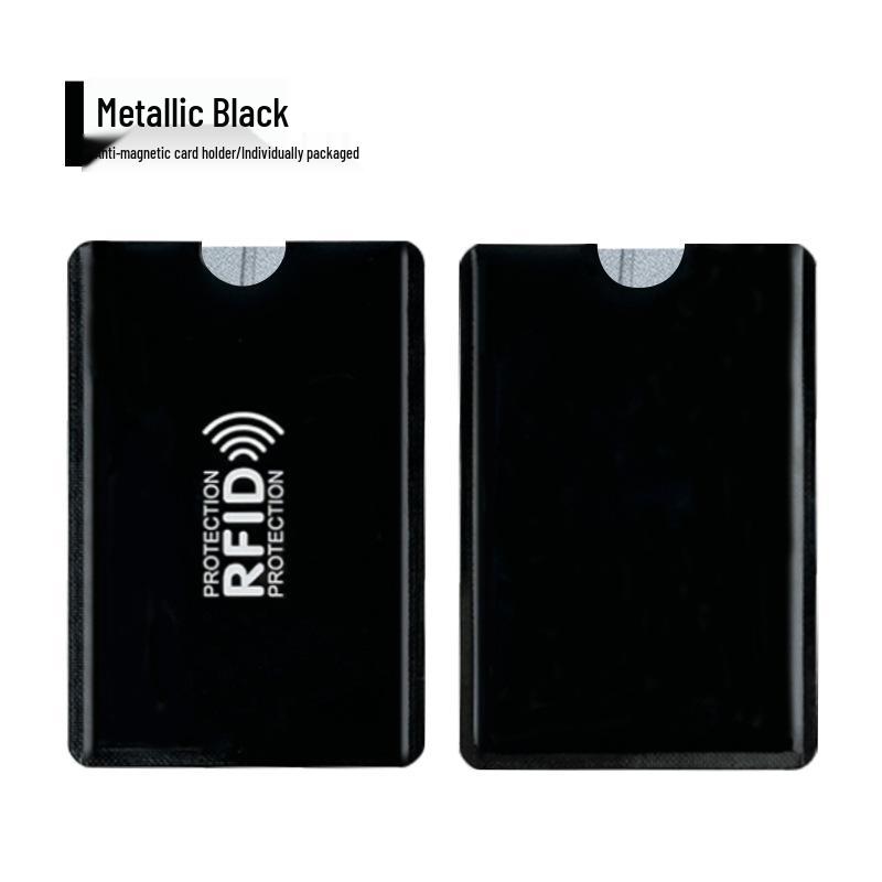 In-Stock Silver RFID Card Holder: Anti-Scan, Anti-Demagnetization, Anti-Theft NFC Bank ID Aluminum Shield
