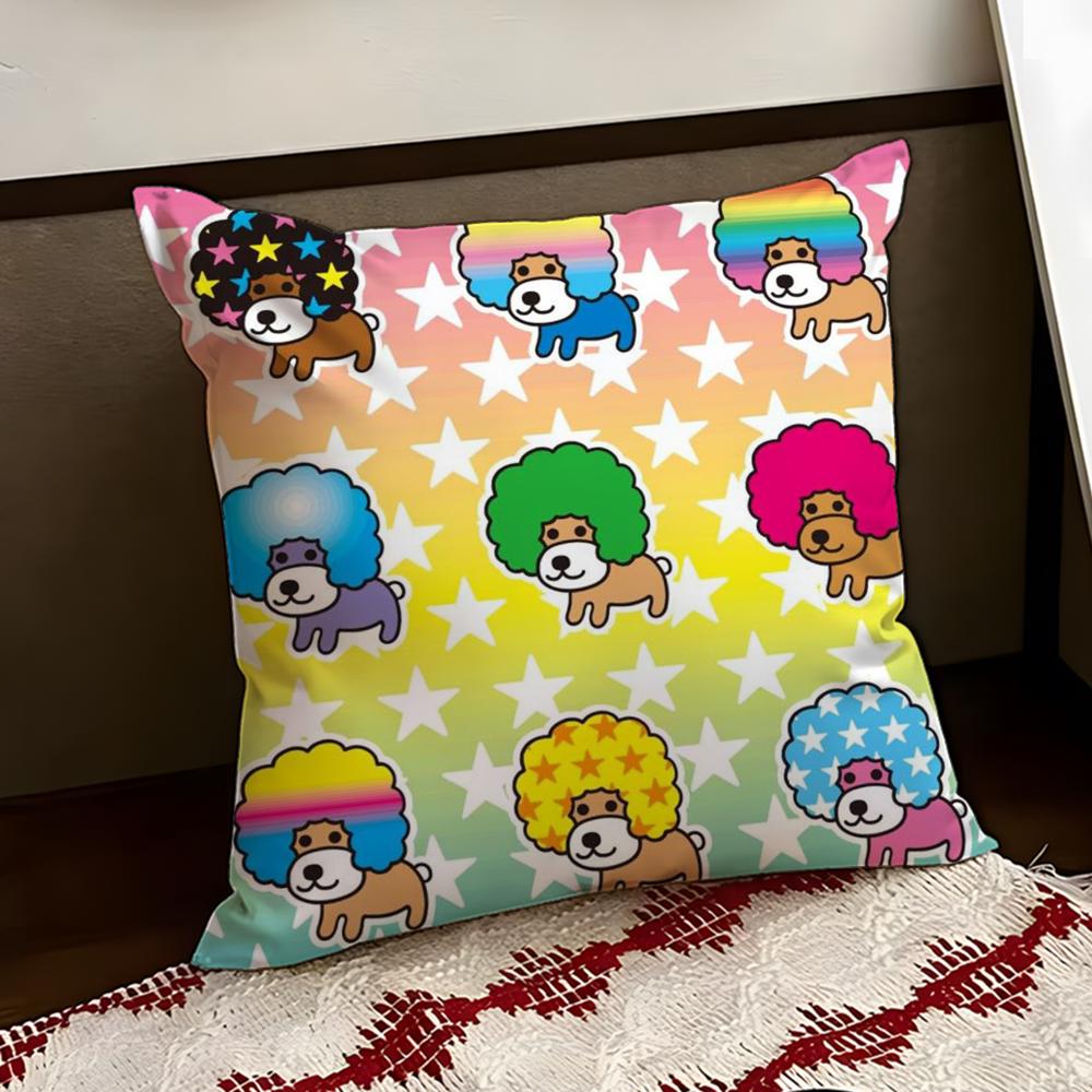 Japan AAfro KKen Cute Cushion Cover Reversible Soft Durable Pillow Cover Home Car MultiScene Use for Daily Comfort