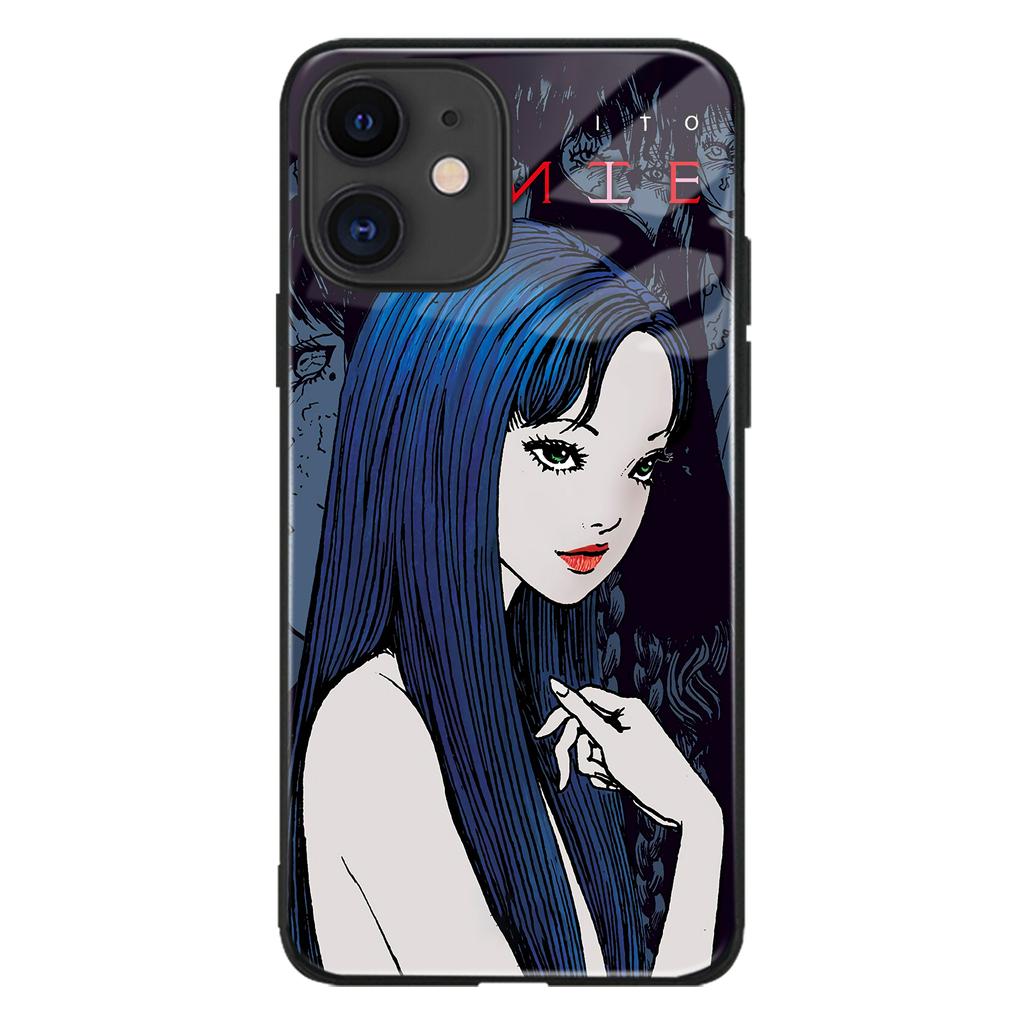 Lesklý skleněný kryt na telefon Junji Ito Tomie Kawakami Anime Manga pro iPhone SE 6s 7 8 Plus X Xr Xs 11 12 13 Mini Pro Max Samsung