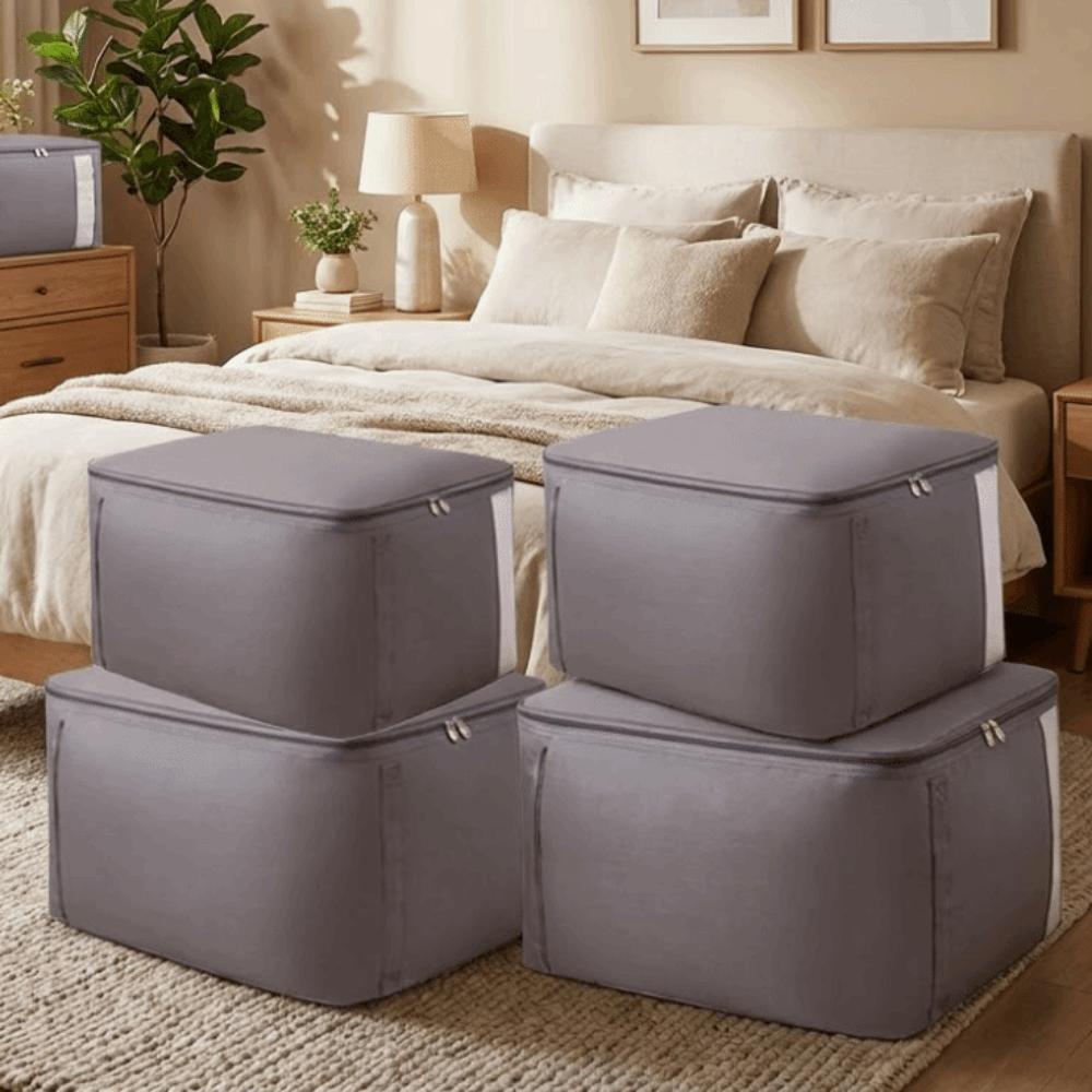 Oxford Cloth Cotton Quilt Storage Bag Visible Luggage Storage Bag Clothes Moving Bag Wardrobe